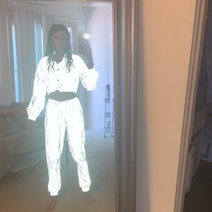 Holographic Rave Outfit/Windbreaker 2 piece set